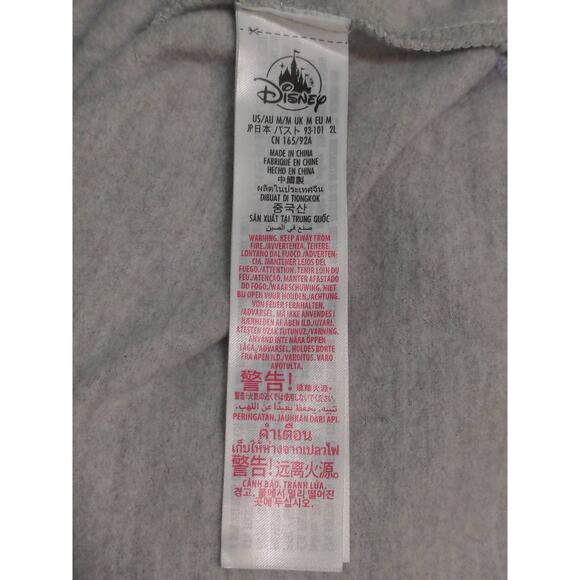 Disney Womens Crewneck Sweatshirt Purple Gray Pullover Color Block Long Sleeve M - Picture 6 of 10